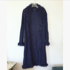Express Deep Purple Long Cardigan
